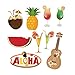 PBPBOX Hawaiian Decorations Luau Hawaiian Photo Booth Props Kit - 45 Pcs