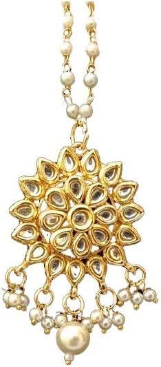Finekraft Meena Kundan Wedding Designer Bridal Maang Tikka Jewelry Set