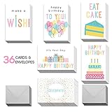 Happy Birthday Cards with Envelopes - Birthday Greeting Cards for Men, Women, Boys & Girls
