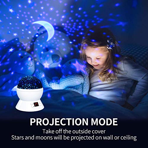 image for FKANT Night Lights for Kids, Star Projector 360-Degree Rotating Multic