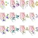 10 Different Styles Flower Nail Art Stickers Decals Self-Adhesive Sticker Tattoo, Water Transfer DIY Fingernail Nails Design Tips (Stickers A)