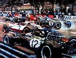 Jim Clark 1967 Monaco Grand Prix Print Signed By John Surtees and Jack Brabham