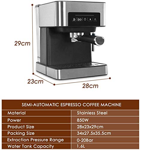 YAeele Kaffeemaschine, E-20Bar italienische Kaffeemaschine, Haushalt Americano Espresso-Kaffee-Maschine, Fancy… – Bild 8