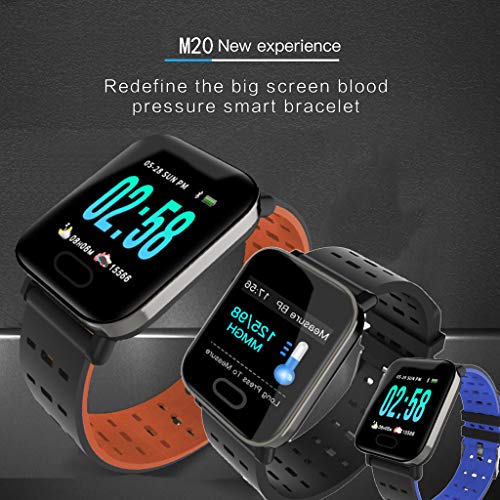 Sunward Waterproof Sport Smart Watch Blood Pressure Heart Rate Monitor for iOS Android Pedometer Activity Tracker Watch (Blue)