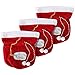 ARAD Christmas Gift Bags, Santa Gift Bags, Set of 3 Santa Bags, Fabric Gift Bags, Large Gift Bags, Reusable Christmas Bags, Christmas Gift Bag Set, Red Gift Bags