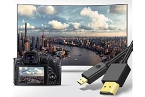 Flexible & Slim Micro HDMI to HDMI Cable 1FT, Soft & Ultra-Thin HDMI Type D to Type A Cord Support 4K@60Hz/2160P/1080P