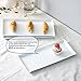 Sweese Three Tiered Serving Stand - Sturdier Food Server Display Rack with Rectangular Porcelain Platters/Trays for Parties …