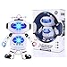 Alagoo Electronic Toy Robot Walking Dancing Singing Robot with Musical and Colorful Flashing Lights 360° Body Spinning Robot Toy Gift for Kids, Boys and Girls (White)
