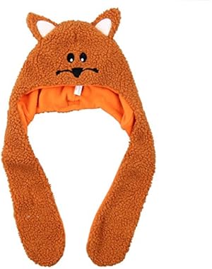 Toddler Animal Face Tie-Able Warm Winter Hat
