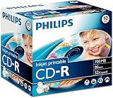 Philips 10x CD-R 700MB 52x Printable Surface Jewel Case Storage Media view 2