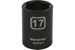 Dynamic Tools 3/8-Inch Drive 6 Point Metric, 17-Millimeter Standard Length, Impact Socket
