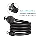 Titanker Bike Lock, Bike Locks Cable Lock Coiled Secure Keys Bike Cable Lock with Mounting Bracket, 4 Feet x 1/2 Inch Diameter (1 Pack)thumb 3