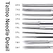 Tattoo Needles Kit, ATOMUS Assorted Sterilized Tattoo Needles 3rl 5rl 7rl 7rl 3rs 5rs 7rs 9rs 5m1 7m1 for Tattoo Supplies Machine (100pcs Tattoo Needles)