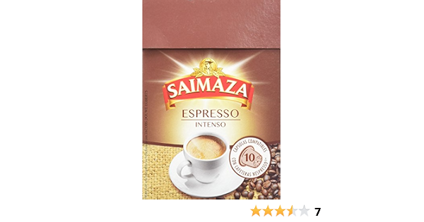 Saimaza Café Espresso Intenso. 80 Cápsulas de aluminio compatibles con  cafeteras Nespresso®* - 8 Paquetes de 10 Unidades : Amazon.es: Alimentación  y bebidas