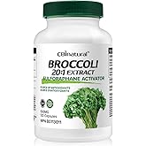 Broccoli 20x Concentrate 500mg Sulforaphane Activator 120 Vegan Capsules, 4-Month Supply