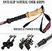 MAXBONA Trekking Poles Collapsible for Hiking – Nordic Walking Sticks of Carbon Fiber – Anti Shock, Ultra Strong & Lightweight w/Sweat Absorbing Natural Cork & EVA Grips – All Terrain Tips/Carry Bag