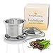 Deluxe Tea Infuser for Loose Leaf Tea. Single or Multi Cup Stainless Steel Strainer