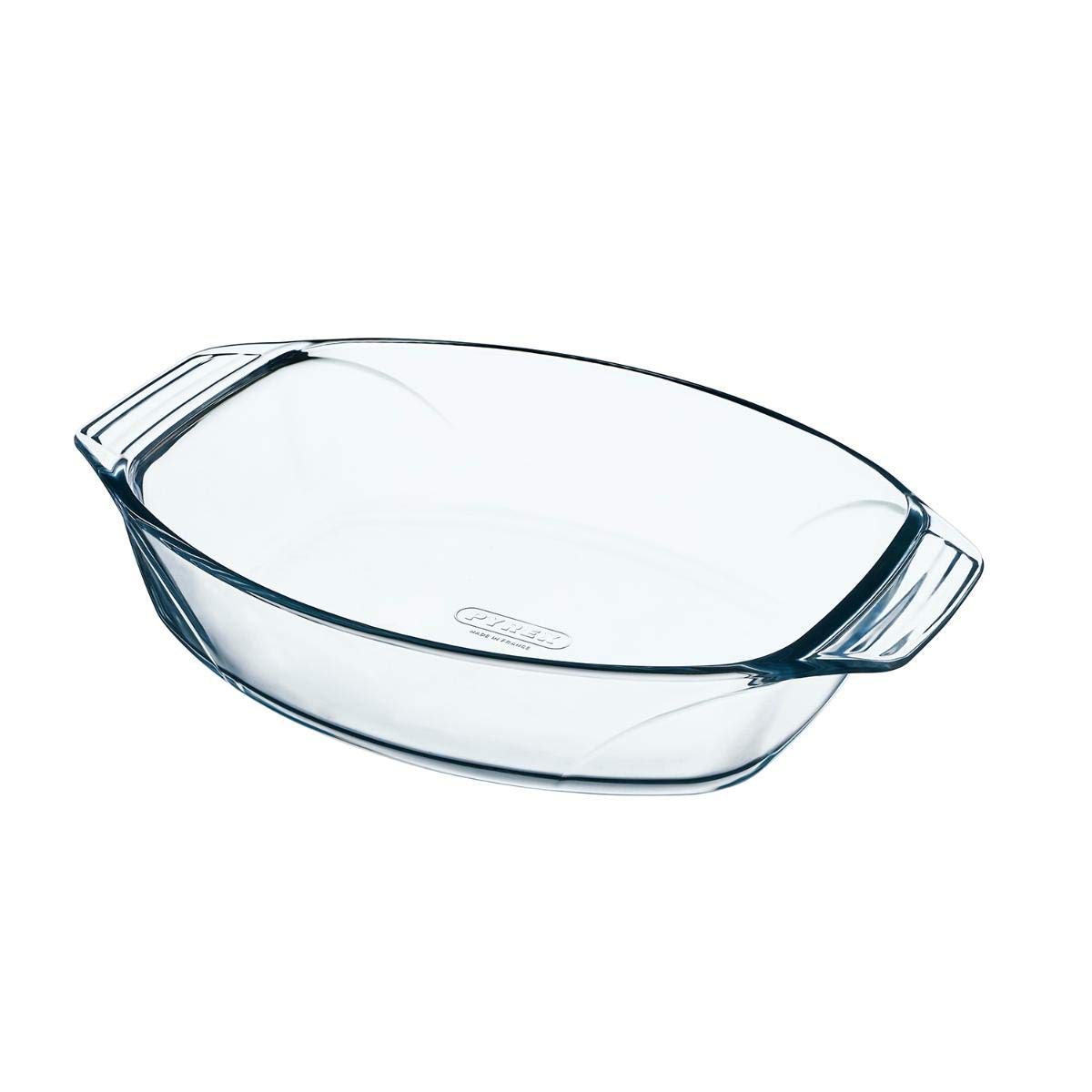 Pyrex Optimum Glass Oval Roaster High Resistance Easy Grip 30x21 cm, 1