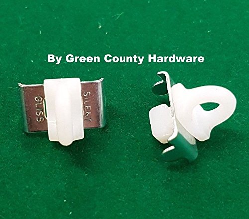 2 Silent Gliss twist and turn curtain track end stops