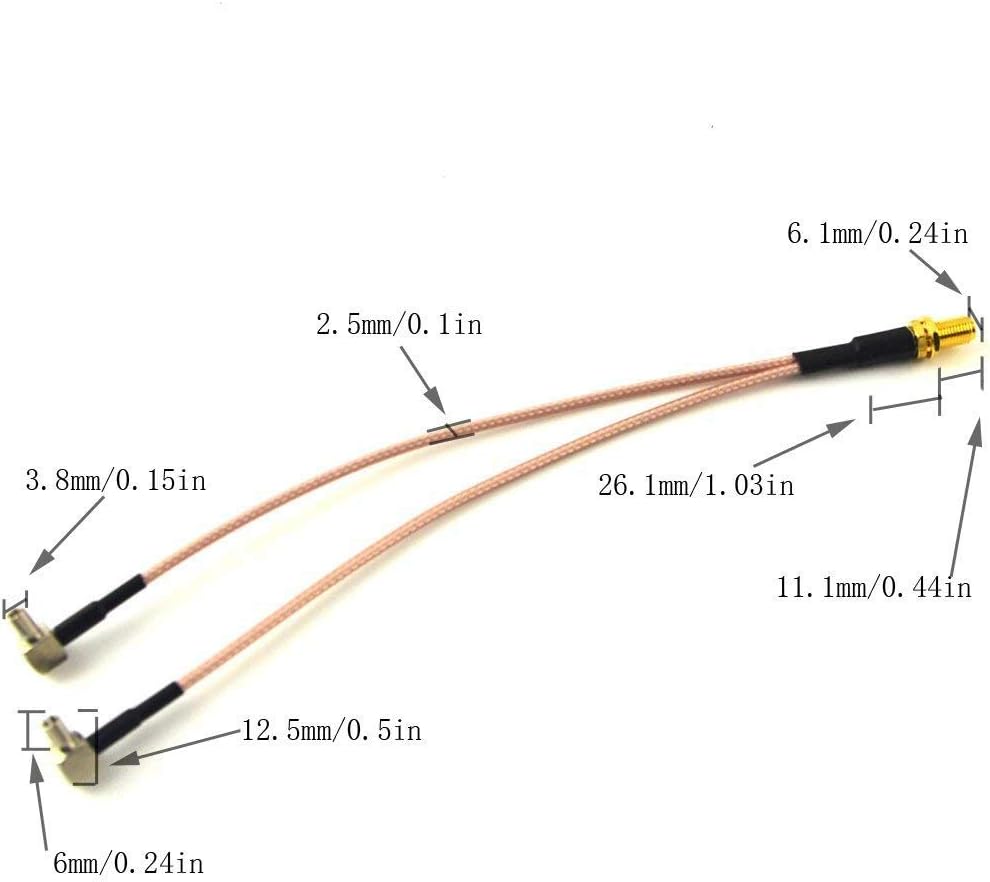 SMA Female to Y type Dual TS9 Male Splitter Combiner Cable RG316 30CM for WiFi 4G Huawei Antenna Extension Cellular Devices - Image 5