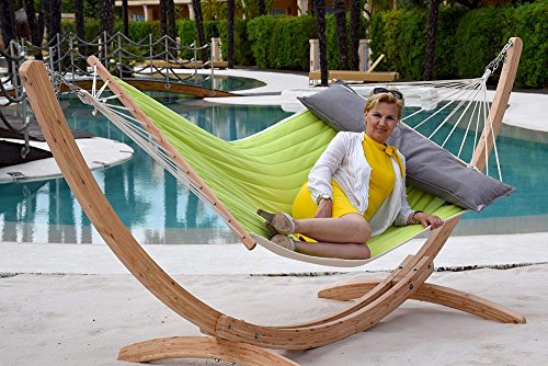 Lola Luxus Stab Hängematte Single gefüttert Canada Kiwi-Anthrazit – Bild 6