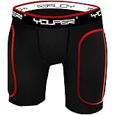 Youper Boys Youth Padded Sliding Shorts with Cup Pocket for Baseball, Football, Lacrosse