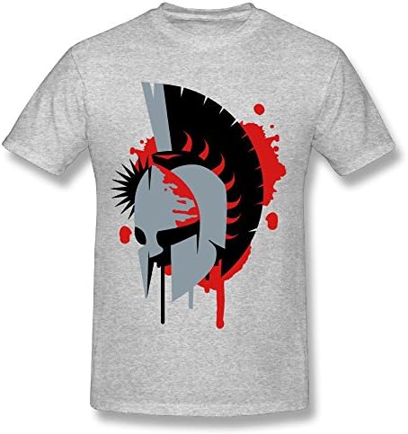 Anotolate Spartan Helmet T-shirt Customized For Men Gray O-Neck M T Shirt