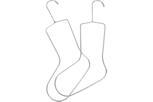 VANZACK 2pcs Stainless Steel Sock Hangers for Knitting and Crochet Socks Display Rack for Shaping Drying and