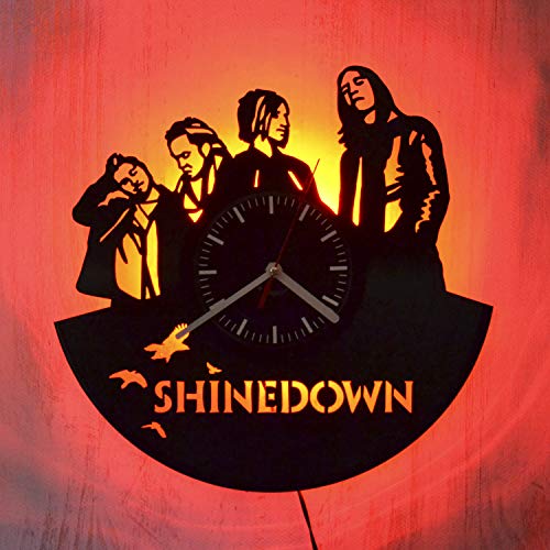image for Art Finder Shinedown Rock Band Led Light Vinyl Record Wall Clock - Get