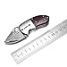 KUBEY KU66 Small Knife, Folding Knife and Pocket EDC, Drop Point Blade with Thumb Open, Rosewood Handle with Lanyard, for Outdoor Hunting Camping and Hiking (KU66-1)