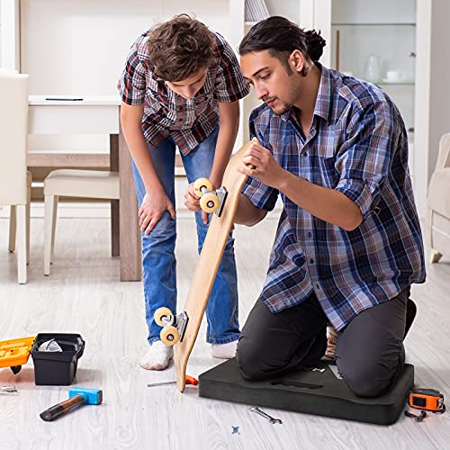 HAUSHOF Thick Kneeling Pad, Garden Kneeling Cushion for Gardening, Comfortable Memory EVA Foam Mat for Work, Planting, Yard Work, Prayer, Yoga, Mechanic, Baby Bath,17 x 11 x 1.5 Inch, Black