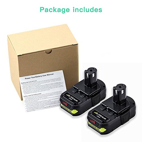 Dosctt 2 Pack 2.5Ah P102 Battery for Ryobi 18V One Plus Lithium Battery One+ Compact 18 Volt Power Cordless Tools P103 P105 P107 P108 P109 P122 - Thumbnail 6