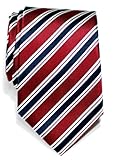 Retreez Preppy Stripe Pattern Woven Microfiber Men's Tie Necktie - 5 Colors