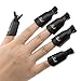 GOTD 10PC Plastic Nail Art Soak Off Cap Clip UV Gel Polish Remover Wrap Tool (Black 6)