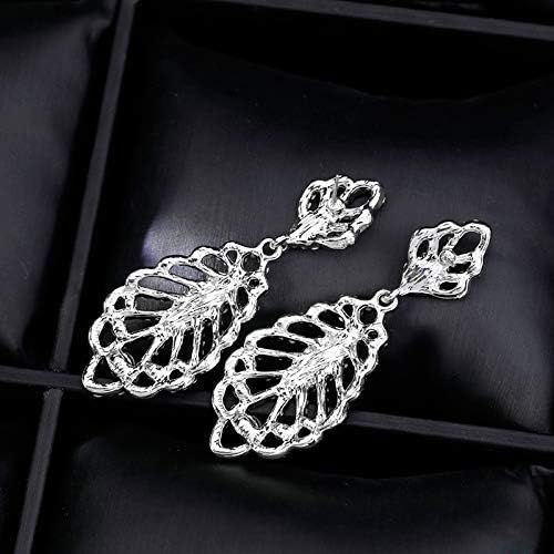 の灰のための骨壷 ゴージャスな中空の葉の形のクリスタルブラブライヤリングチャーミングな ジェムストーンウェディングパーティーステートメントドレスジュエリー装飾用女性女の子 カラー名 シルバー ペットの灰 おもちゃ Color Silver 腕時計 ドラッグストア