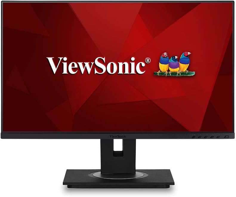 ViewSonic VG2455 24 Inch IPS 1080p Monitor with USB 3.1 Type C HDMI DisplayPort VGA and 40 Degree Tilt Ergonomics for Home and Office