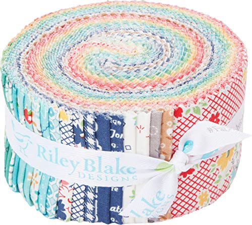 Lori Holt Farm Girl Vintage Rolie Polie 40 2.5-inch Strips Jelly Roll Riley Blake Designs RP-7870-40