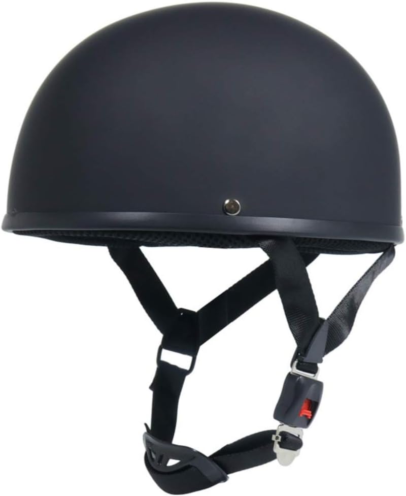 Motorcycle Half Face Helmet Inicio DOT German Style Open Face Cruiser Chopper Bike Bicycle Skull Cap Helmet Black