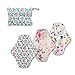 ALVABABY 3 PCS Reusable Bamboo Charcoal and Microfiber Cloth Menstrual Pads Regular Size 3WM01