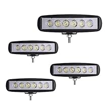 YITAMOTOR 4PACK 18W Spot Led Work Light 6'' LED Light Pod Light Driving Fog Offroad Light Waterproof for ATV JEEP Pickup Trucks Boat 12V 24V