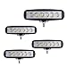LED Light bar YITAMOTOR 4Pcs 6Inch 18W Spot Led Work Light Bulb LED Light Pod Driving Light Fog Light Offroad Light Waterproof ATV SUV Pickup Trucks Boat 12V 24V, 2 Years Warranty