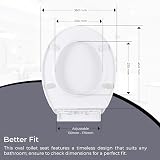 ARVO Soft Close Toilet Seat Fits Most Standard Oval Pans White view 3