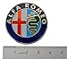 Alfa Romeo Large Thin Embossed Aluminum Emblem Logo Badge Crest Shield for Hood Trunk Fender New Rare
