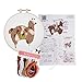 2 Set of Handmade Embroidery Starter Kit with Partten Cross Stitch Kit Including Embroidery Cloth,Bamboo Embroidery Hoop, Color Threads, and Tools Kit for Beginner (#2) …