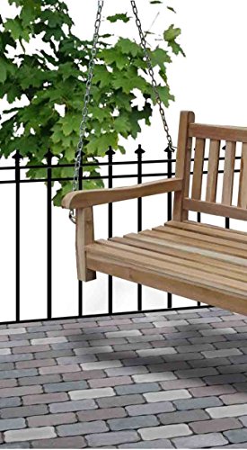 SAM Möbel Outlet Gartenschaukel Susana aus Teak Holz Schaukelbank hängende Bank Breite wetterbeständig und stabil geschliffen und naturbelassen braun 120 x 60 x 65 cm – Bild 4