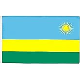 AZ FLAG - Rwanda Flag - 2x3 Ft - 100D Polyester Rwandese Banner with Two Metal Grommets - Fade Resistant - Vivid Colors - 2' x 3' Feet - 90x60 Cm