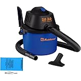 Koblenz WD-2L Portable Wet-Dry Vacuum, 2.0 Gallon/2.0HP Compact Lightweight, Blue+Black 5 Year Warranty