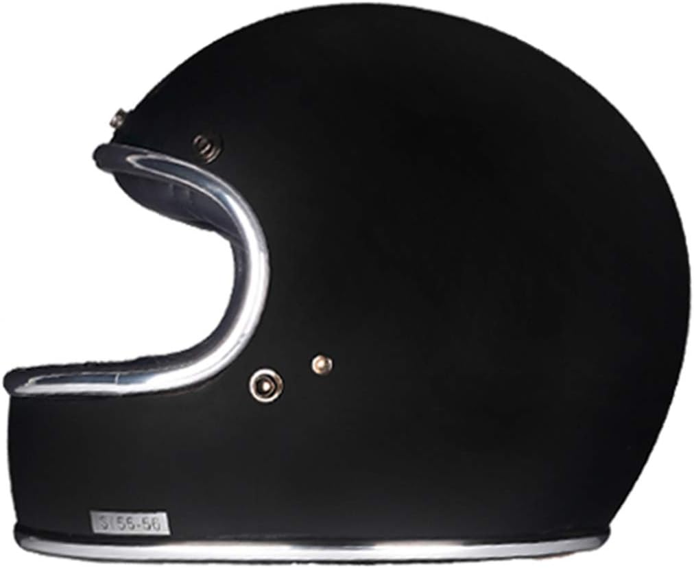 ShenLightHen Fiberglass Full Face Motorcycle Helmet Retro Classic Vintage Style Helmet