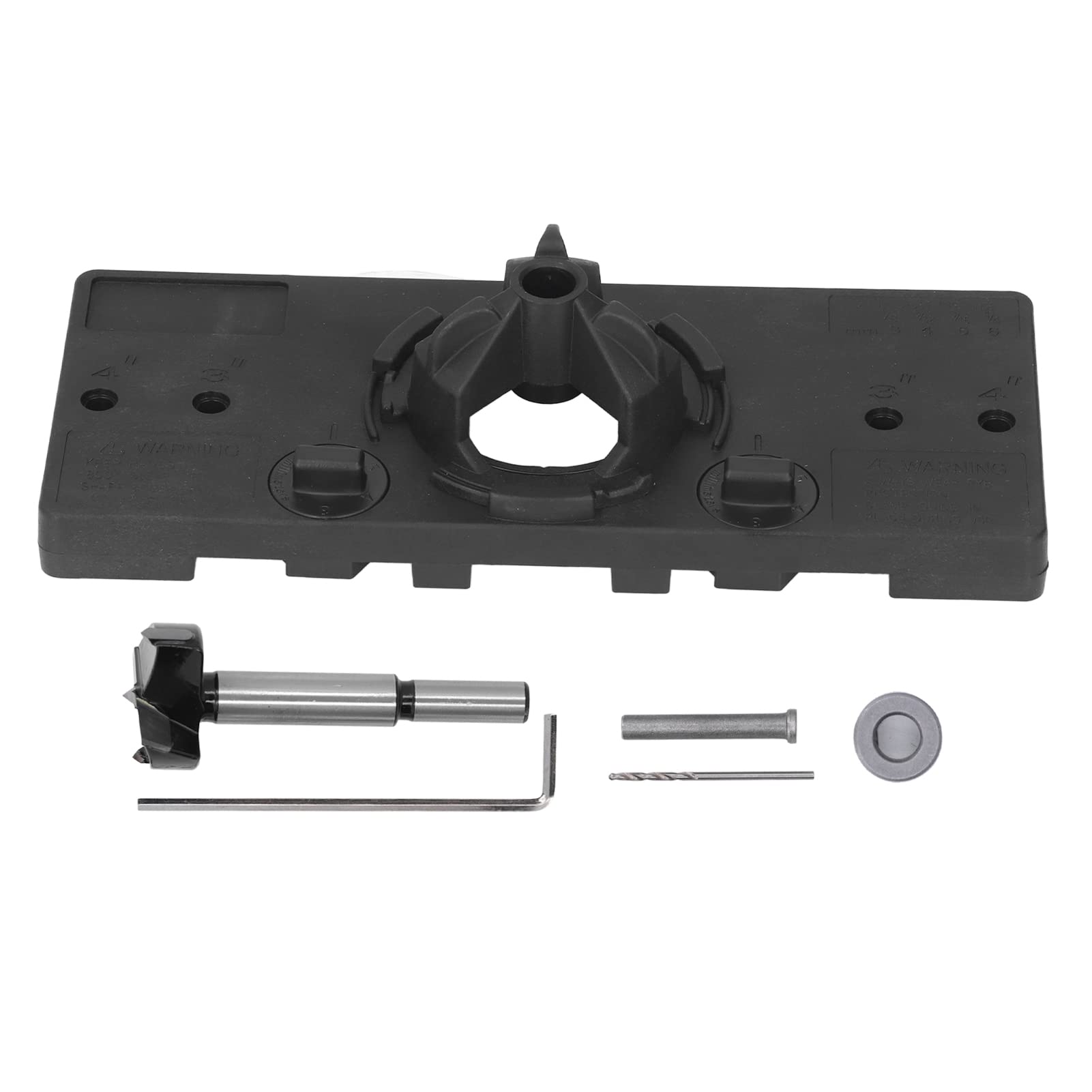 Hinge Drilling Hole Jig Concealed Hinge Jig kit Hinge Hole Cutter Hinge Hole Cutter ABS Tool for Bench Drill Woodworking(black)