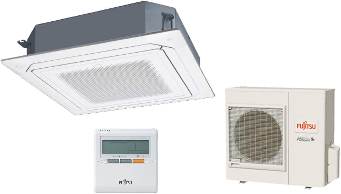 Fujitsu Halcyon 36,000BTU Large cassette series Ductless Heat Pump + Cassette Grille Included (Up to 21.4SEER)- 36RGLXC